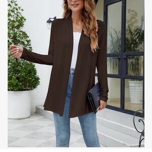 Brown Women's lightweight Brown cardigan size Med